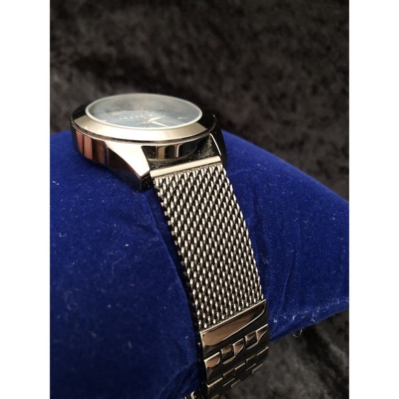 Android Men's 48mm Dark Silver Tone Black MOP Dial Watch Automatic SII VJ55 - Picture 4 of 14